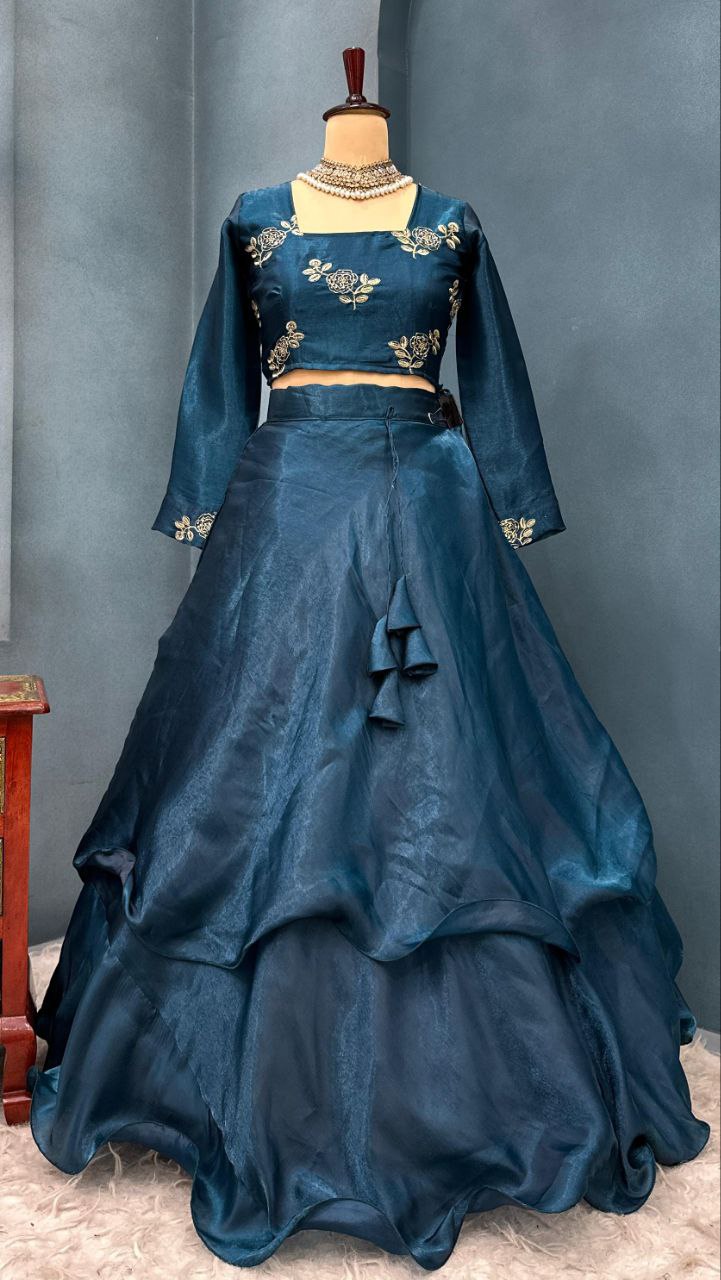 Full Stiched &nbsp;Designer customised &nbsp;3 &nbsp;layered lehenga