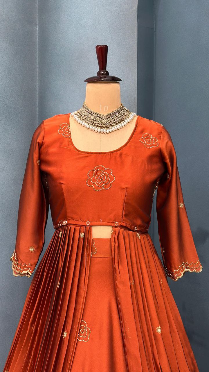 Fully Stiched Designer customised lehenga 4 in 1 style outfit