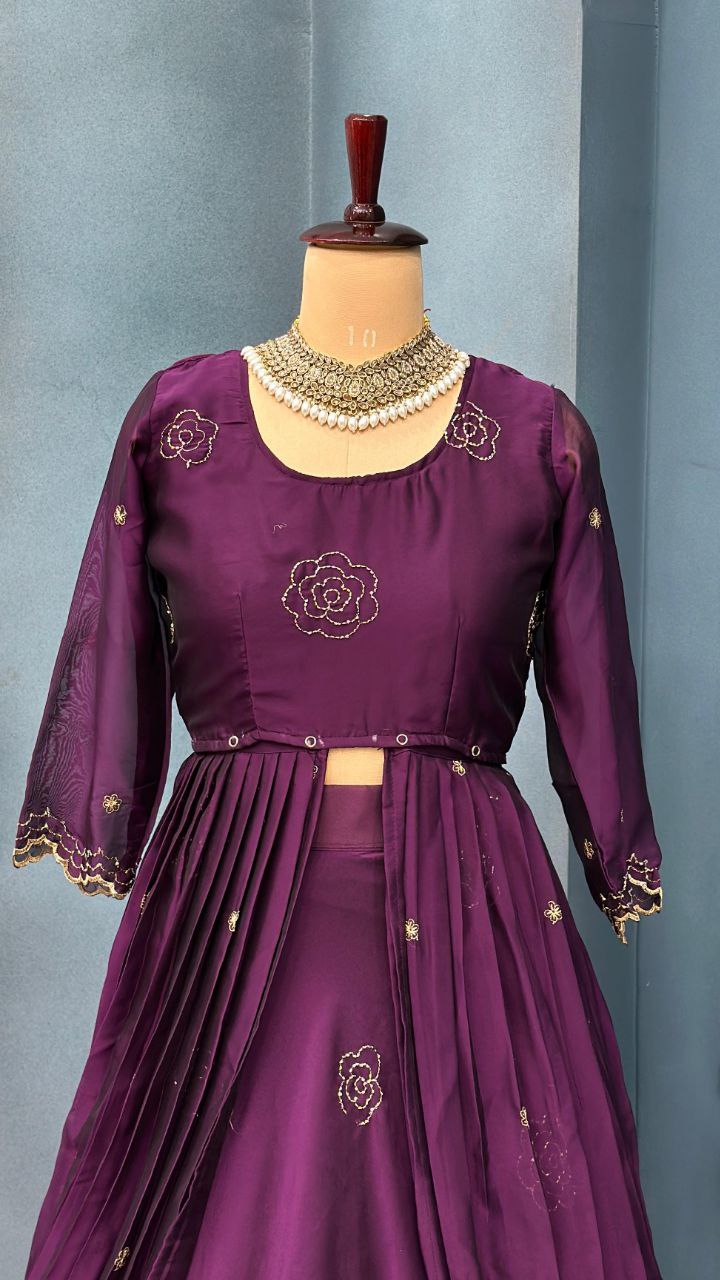 Fully Stiched Designer customised lehenga 4 in 1 style outfit