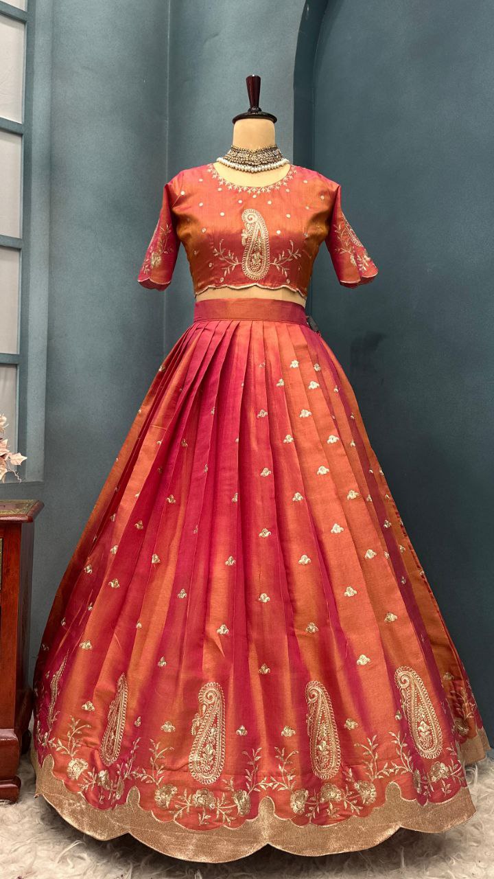 South Tissue silk lehenga