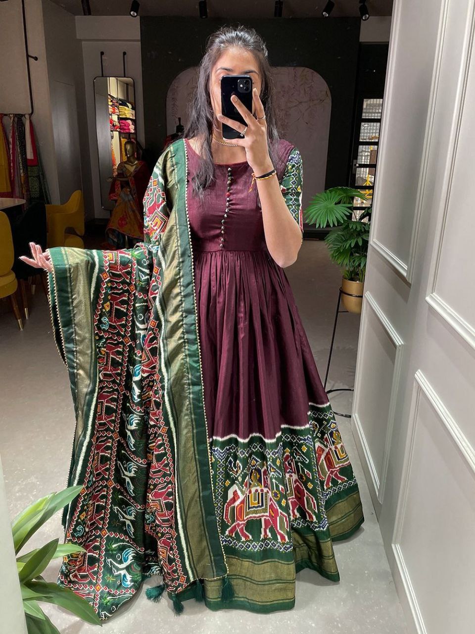 Patola print gown - Dola silk