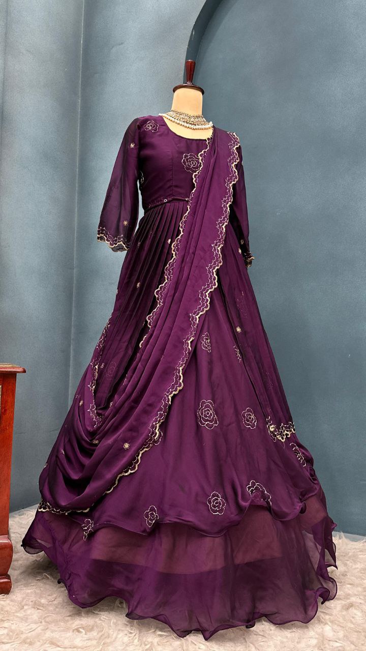 Fully Stiched Designer customised lehenga 4 in 1 style outfit