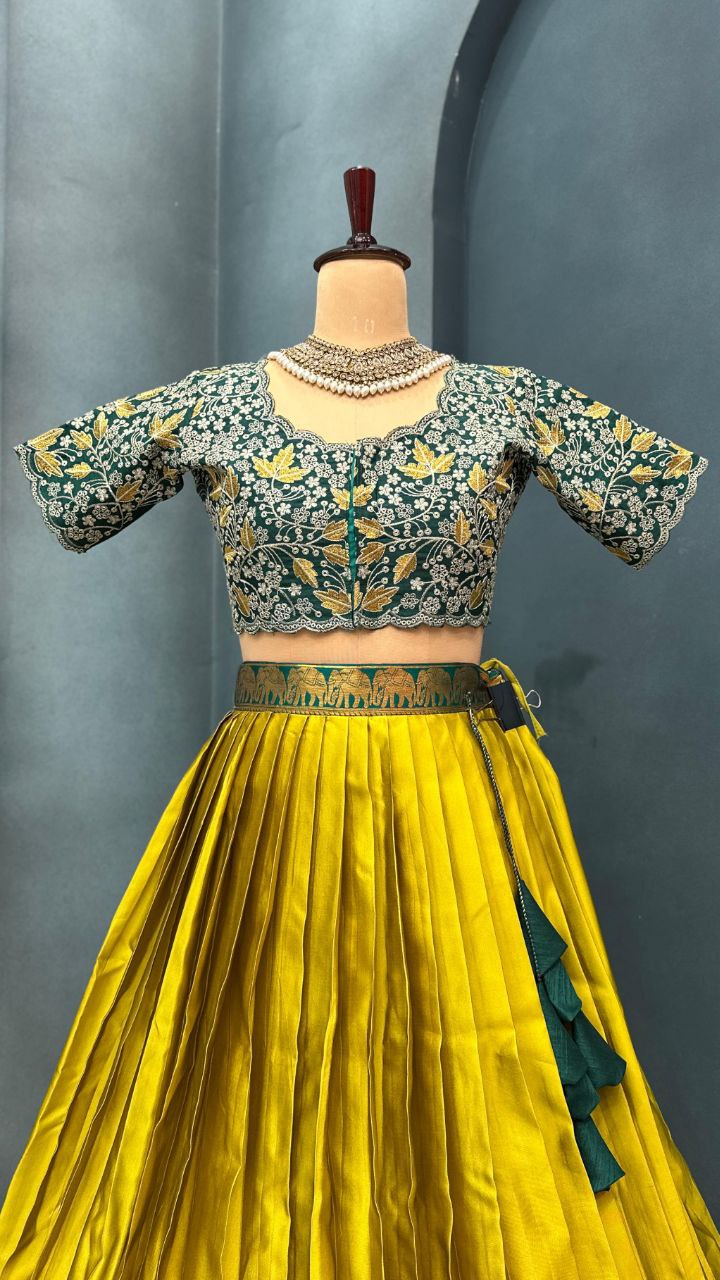 Full Stiched Hand beautifully embroidered designer work lehenga