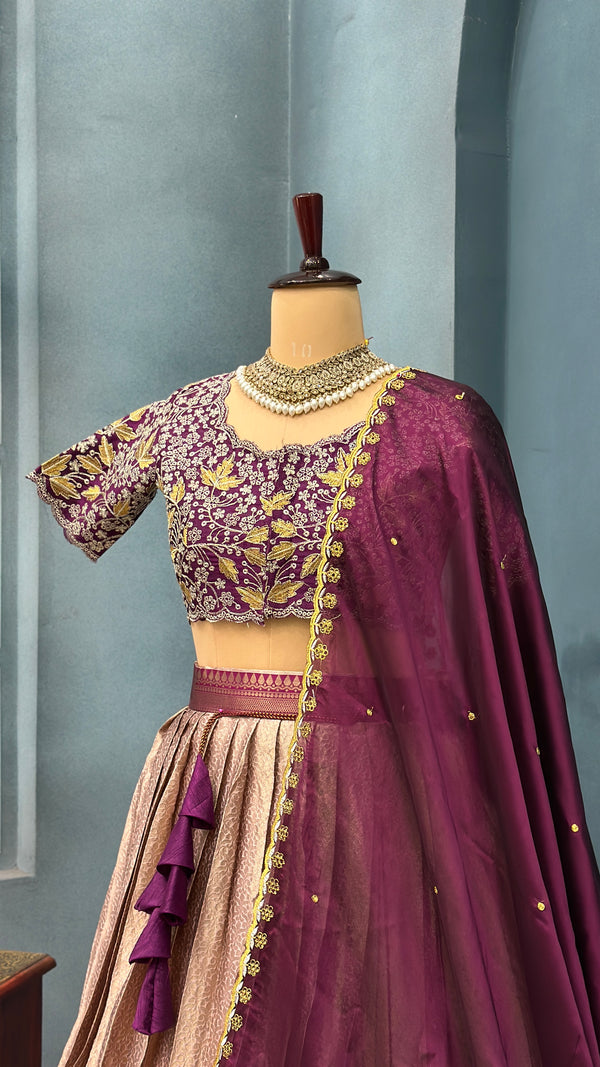 Kanchipuram Stitched Lehenga set