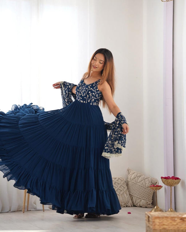 Anarkali Gowns heavy flayer