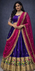 Paithani Work Lehenga for all festivals