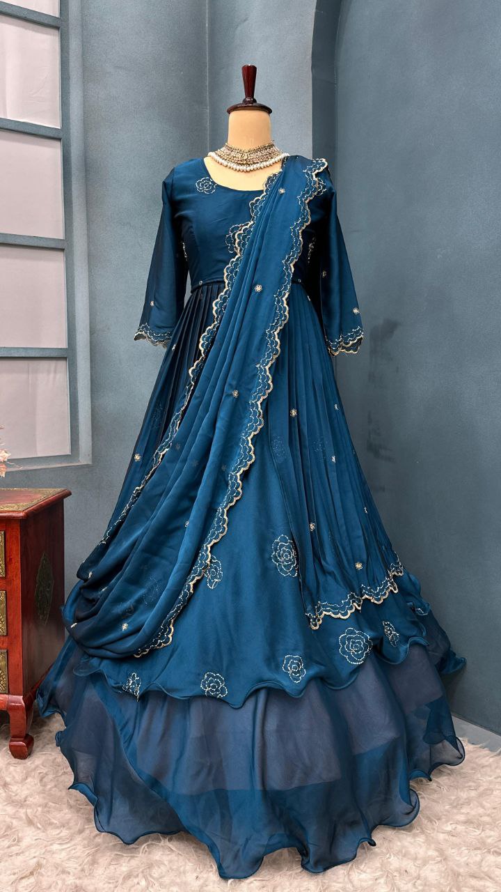 Fully Stiched Designer customised lehenga 4 in 1 style outfit