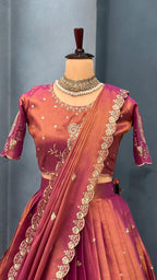South Tissue silk lehenga