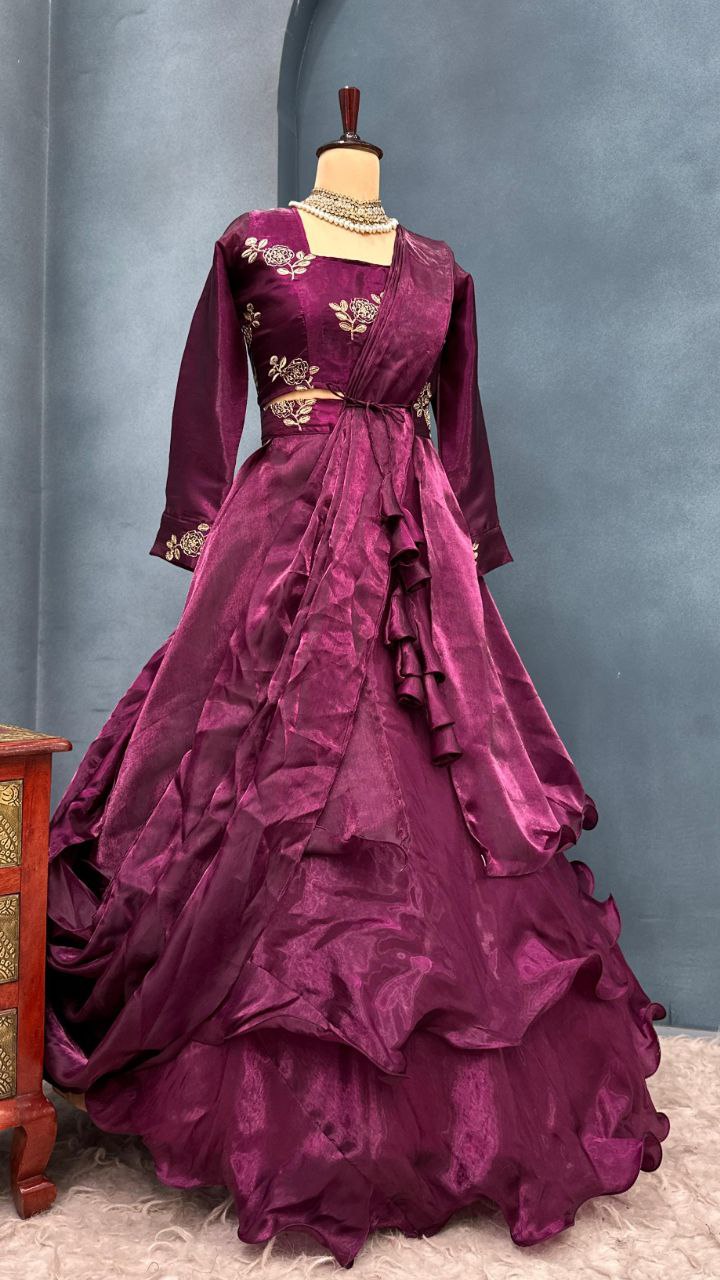 Full Stiched &nbsp;Designer customised &nbsp;3 &nbsp;layered lehenga
