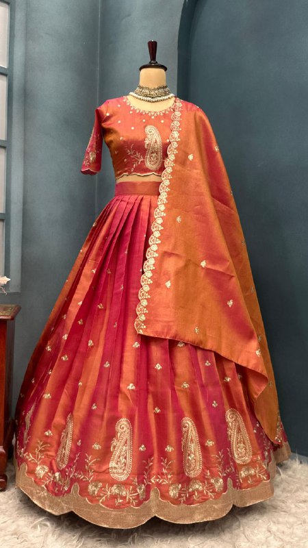 South Tissue silk lehenga