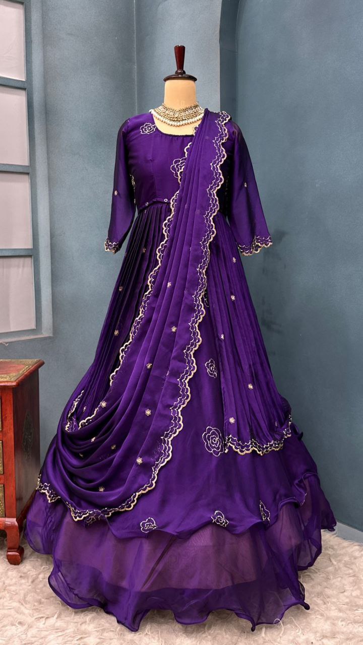 Fully Stiched Designer customised lehenga 4 in 1 style outfit
