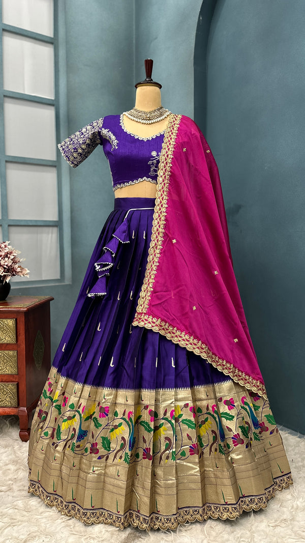 Paithani Work Lehenga for all festivals
