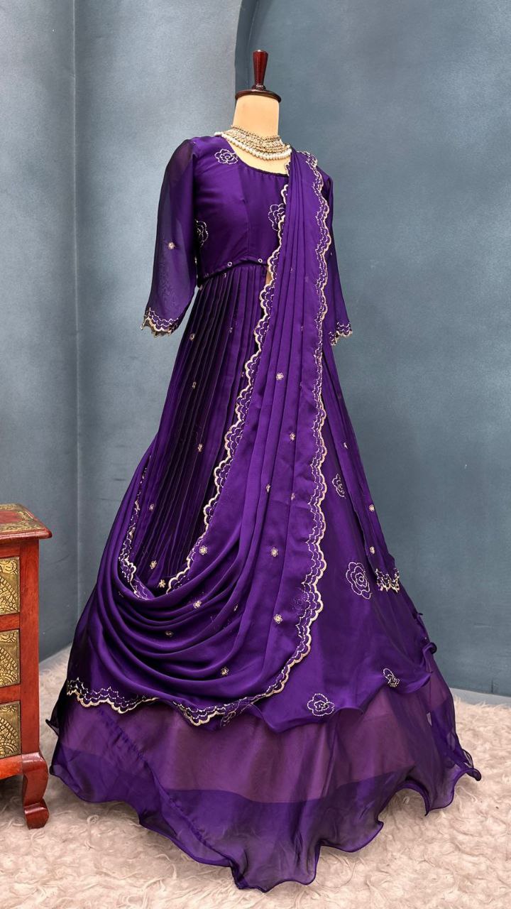 Fully Stiched Designer customised lehenga 4 in 1 style outfit