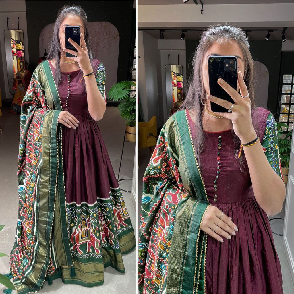 Patola print gown - Dola silk