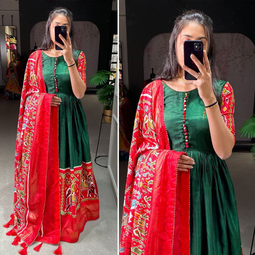 Patola print gown - Dola silk