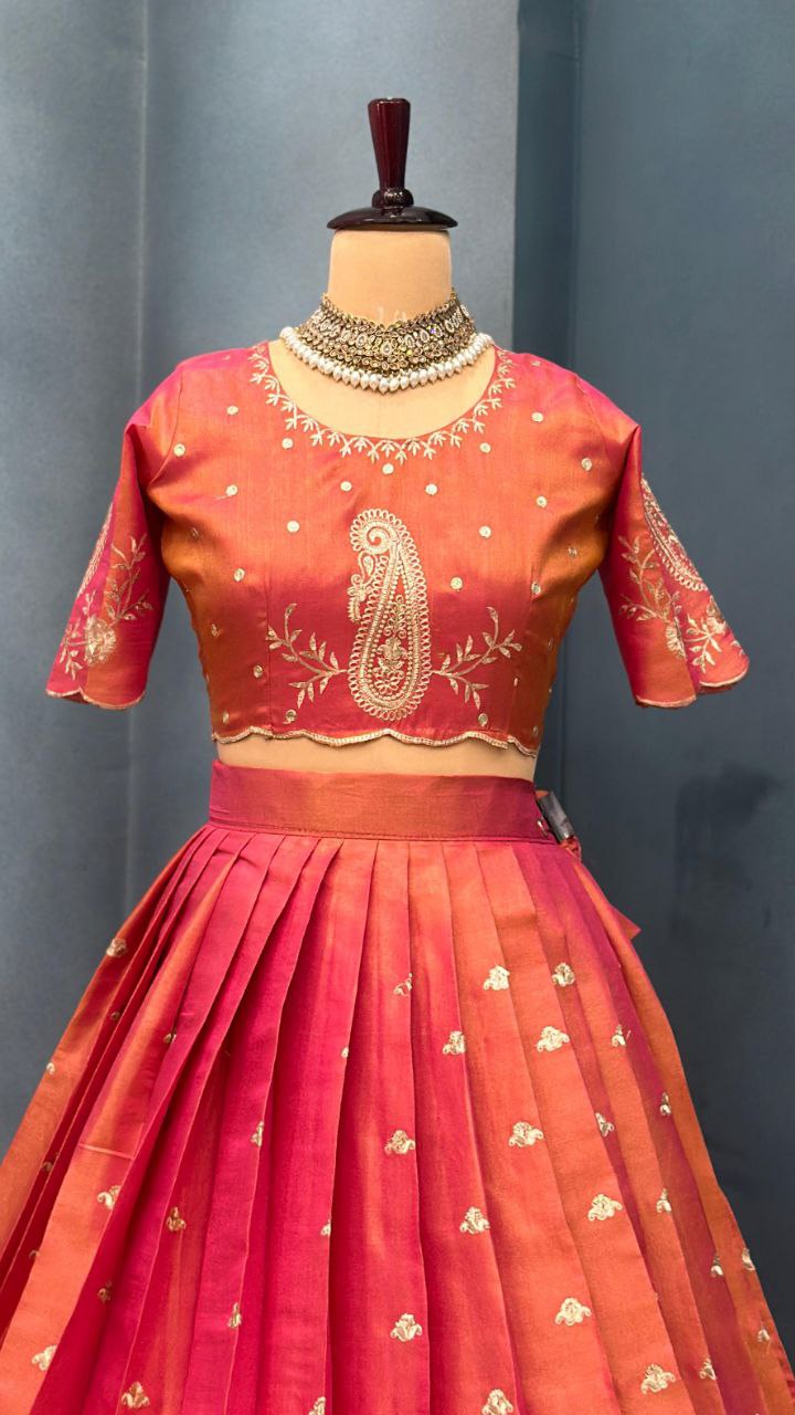 South Tissue silk lehenga