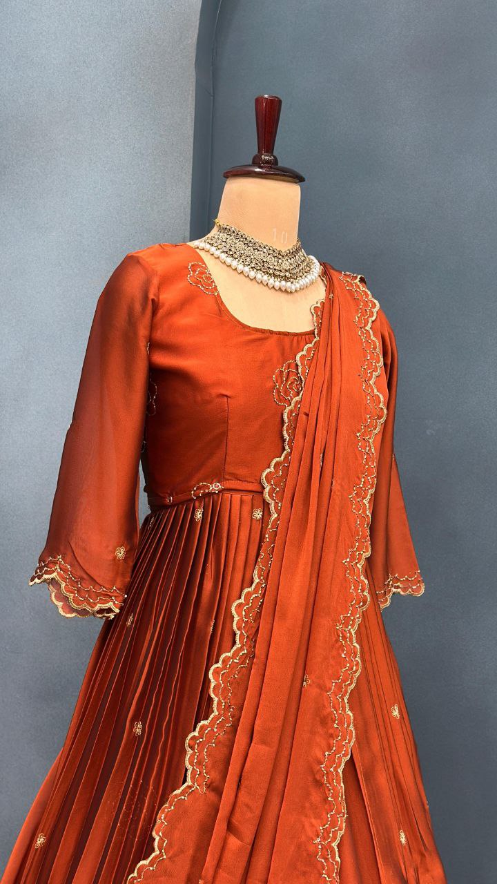 Fully Stiched Designer customised lehenga 4 in 1 style outfit