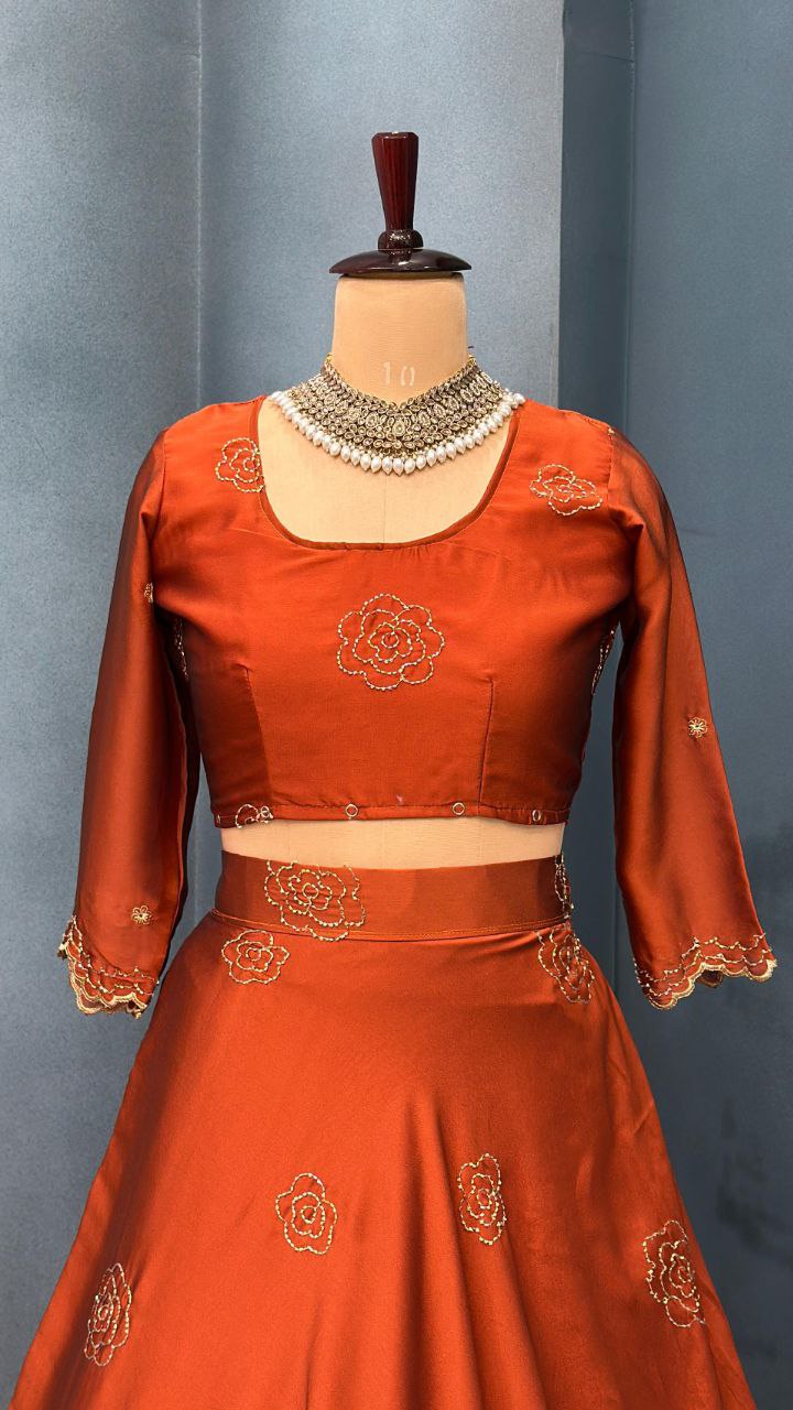 Fully Stiched Designer customised lehenga 4 in 1 style outfit