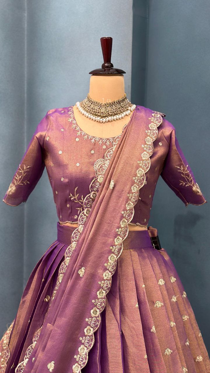 South Tissue silk lehenga