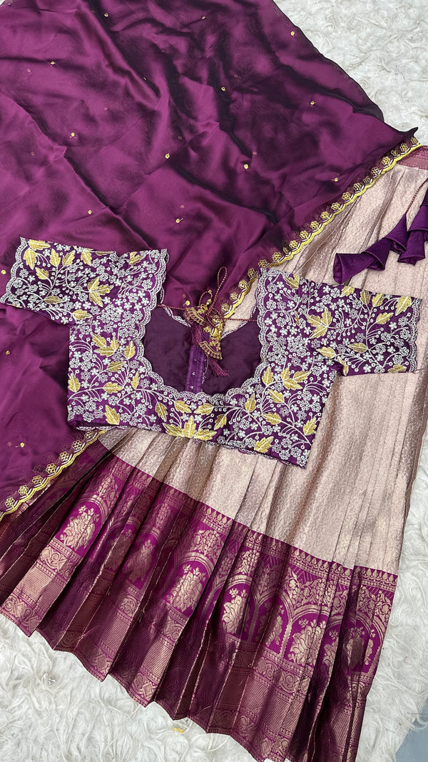 Kanchipuram Stitched Lehenga set
