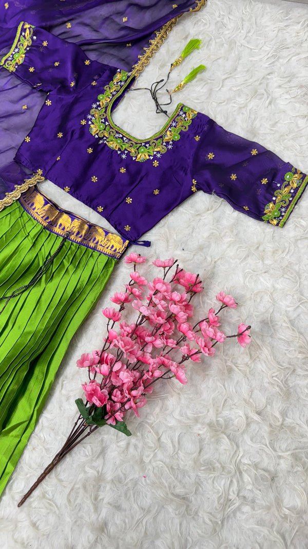 Kanchipuram South Indian Fully Work Lehenga