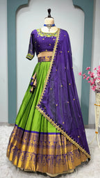 Kanchipuram South Indian Fully Work Lehenga