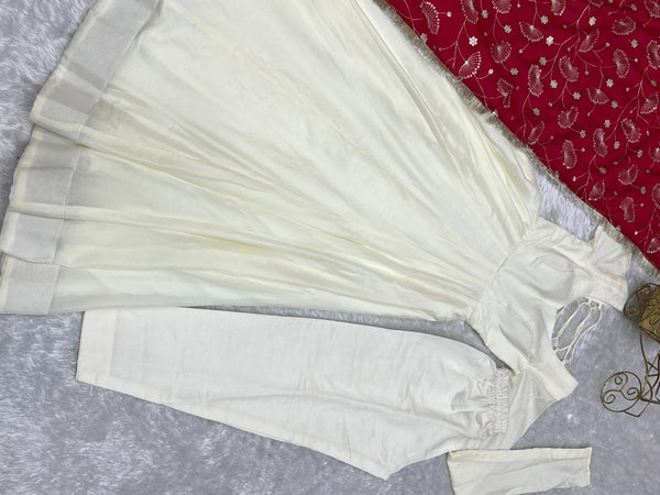 Anarkali Gowns Heavy dupatta pure vichitra silk