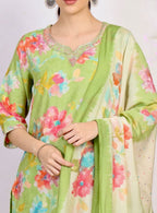 Velvet Shine Kurta and Pant Set with Dupatta