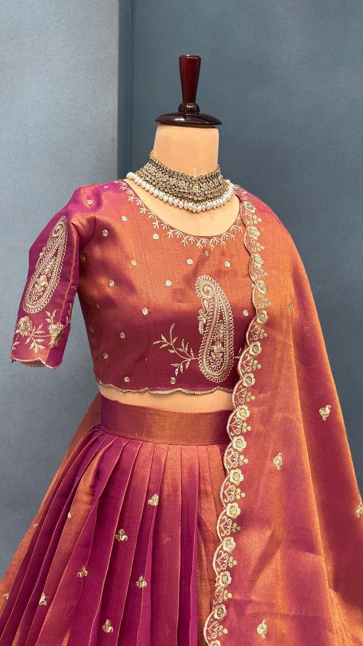 South Tissue silk lehenga