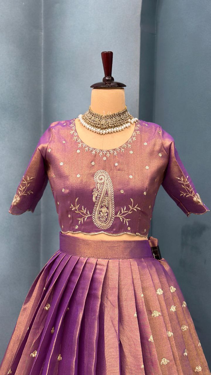 South Tissue silk lehenga