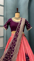 Luxurious Kota checks with rich Paithani border lehenga