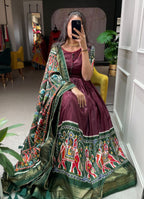 Patola print gown - Dola silk