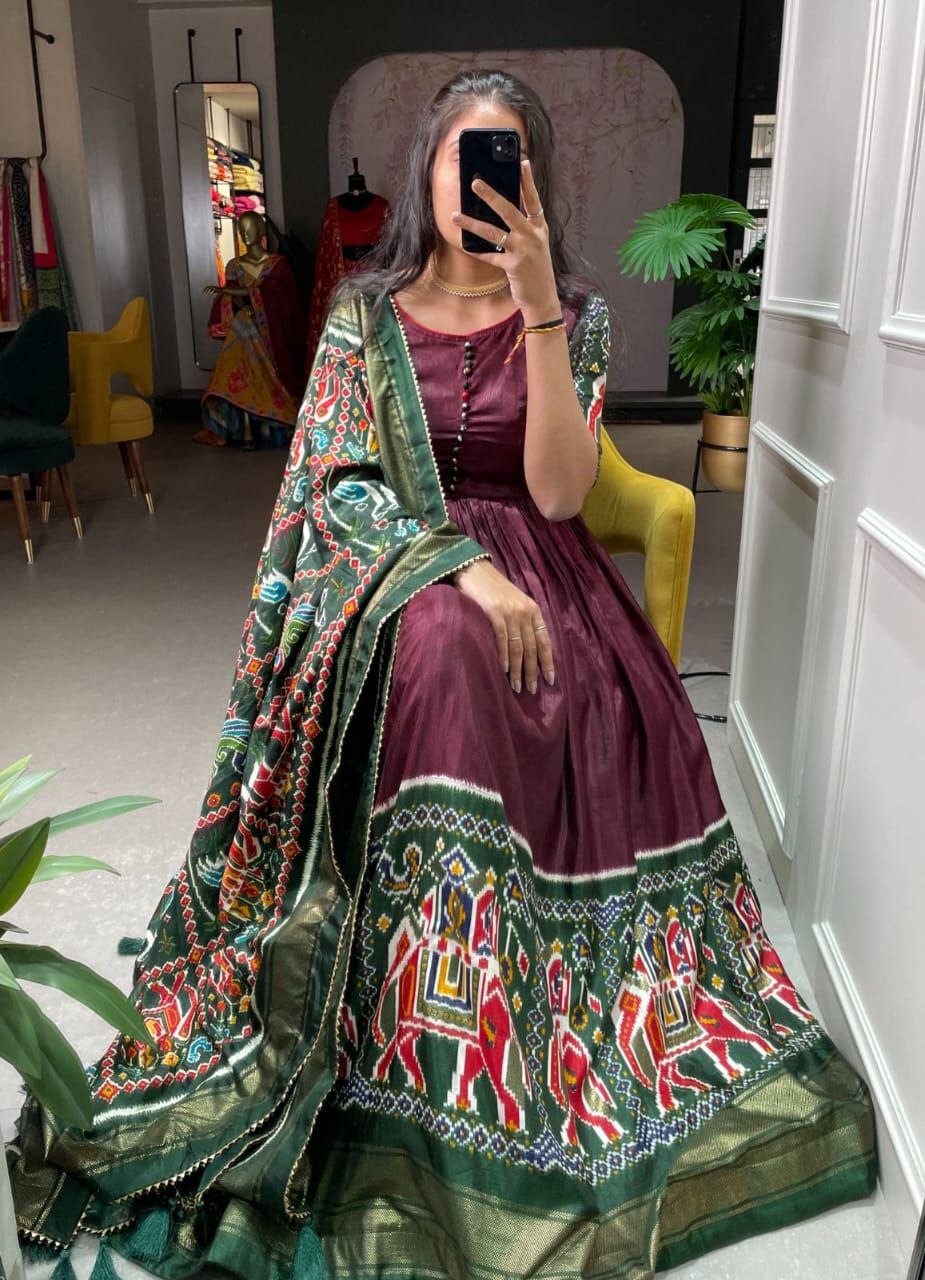 Patola print gown - Dola silk