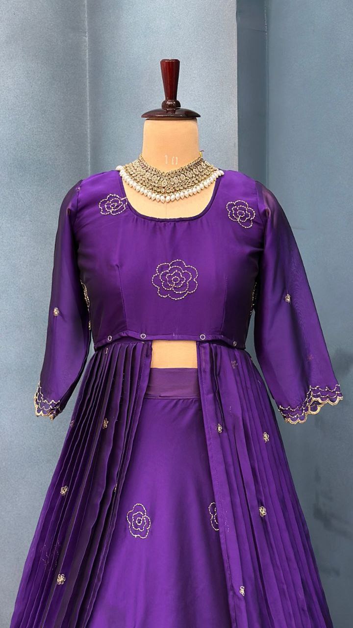 Fully Stiched Designer customised lehenga 4 in 1 style outfit