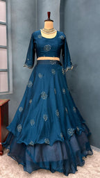Fully Stiched Designer customised lehenga 4 in 1 style outfit