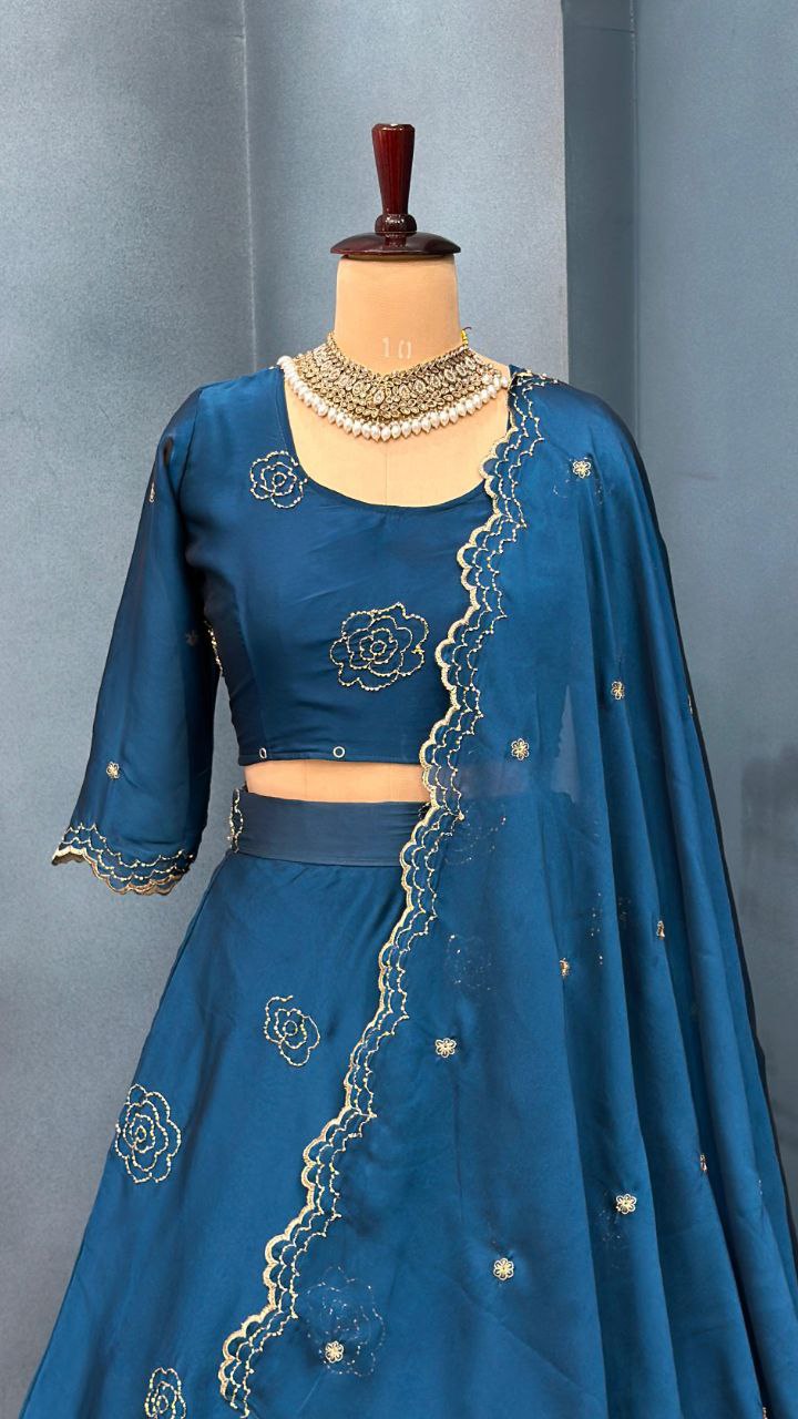 Fully Stiched Designer customised lehenga 4 in 1 style outfit
