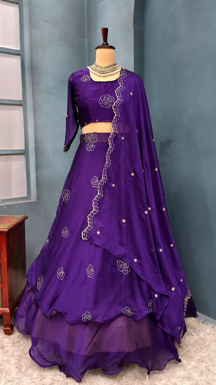 Fully Stiched Designer customised lehenga 4 in 1 style outfit