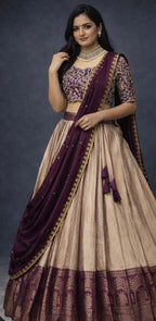 Kanchipuram Stitched Lehenga set
