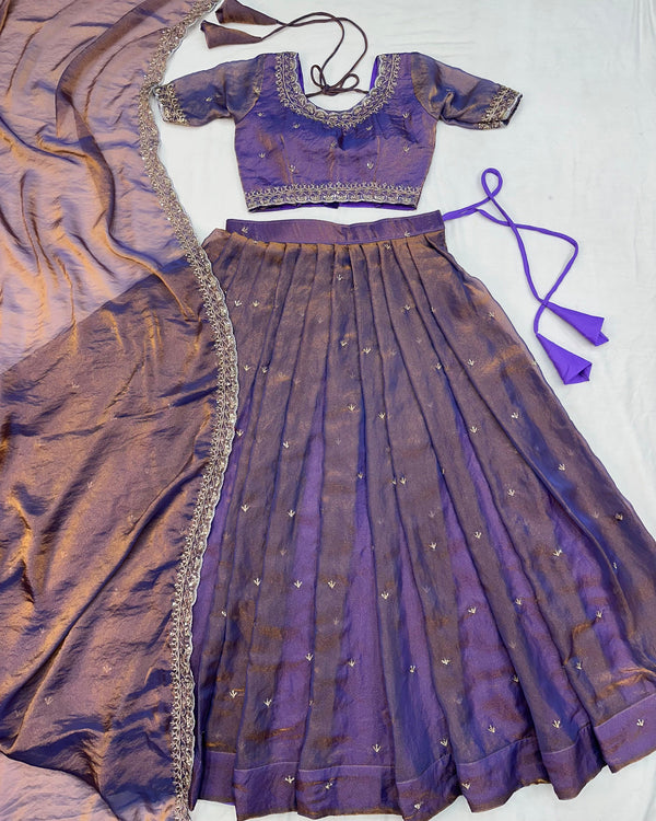 Sankranthi special Tisuue silk Lehengas