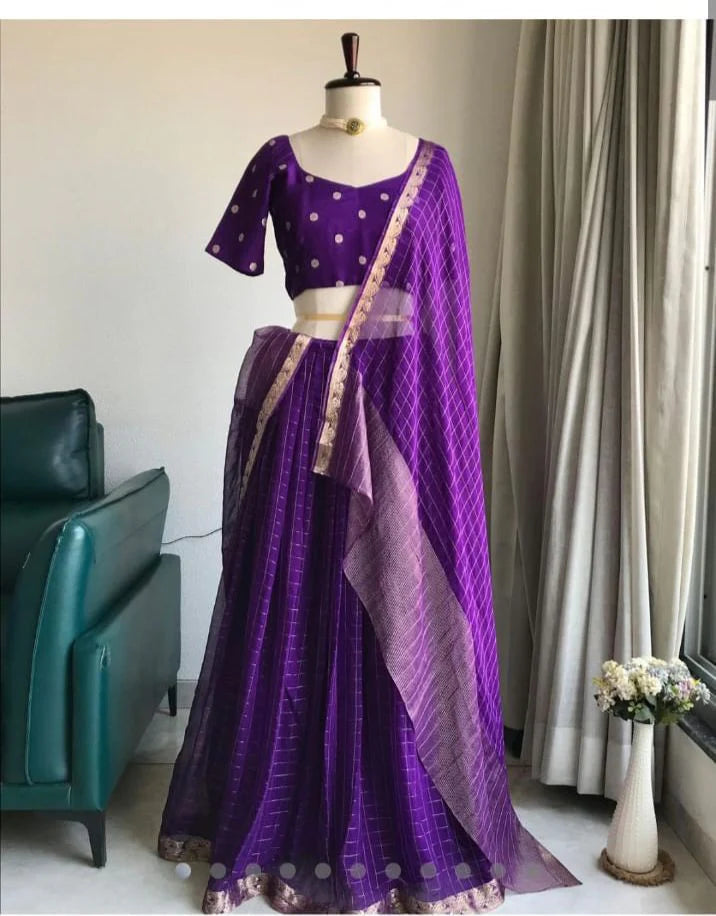 VINTAGE CHECKS TRADITIONAL LEHENGA