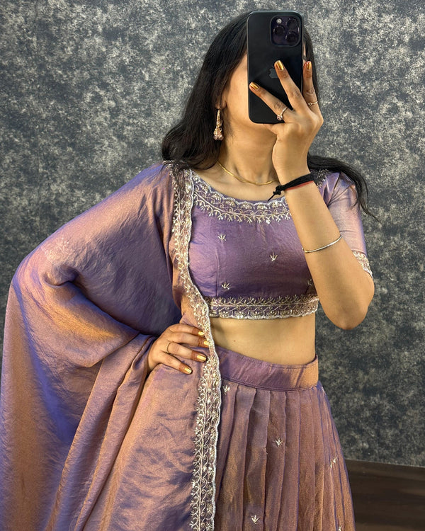 Sankranthi special Tisuue silk Lehengas