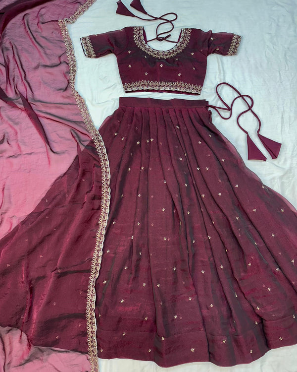 Sankranthi special Tisuue silk Lehengas