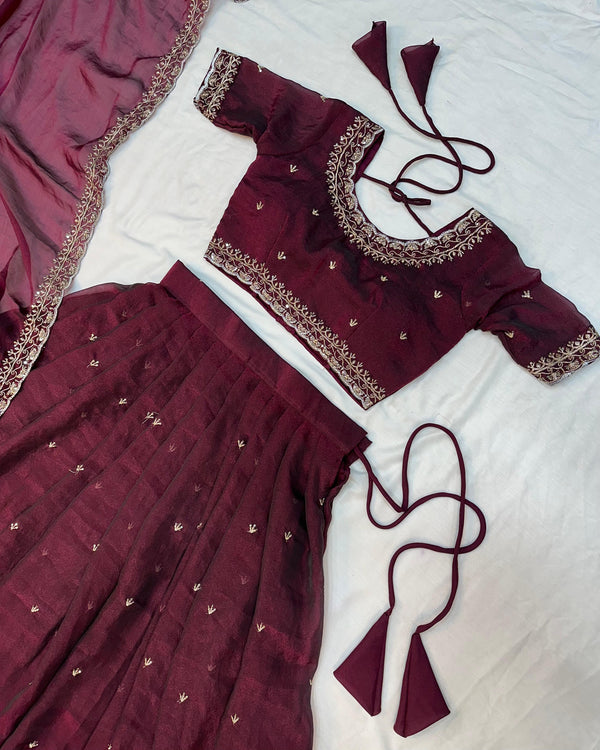 Sankranthi special Tisuue silk Lehengas