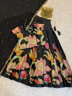 Position foil silk Lehenga choli set