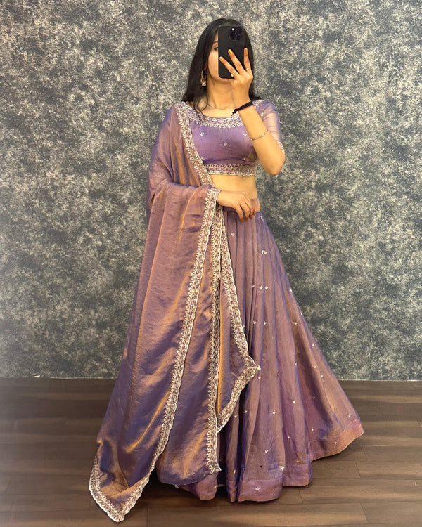 Sankranthi special Tisuue silk Lehengas